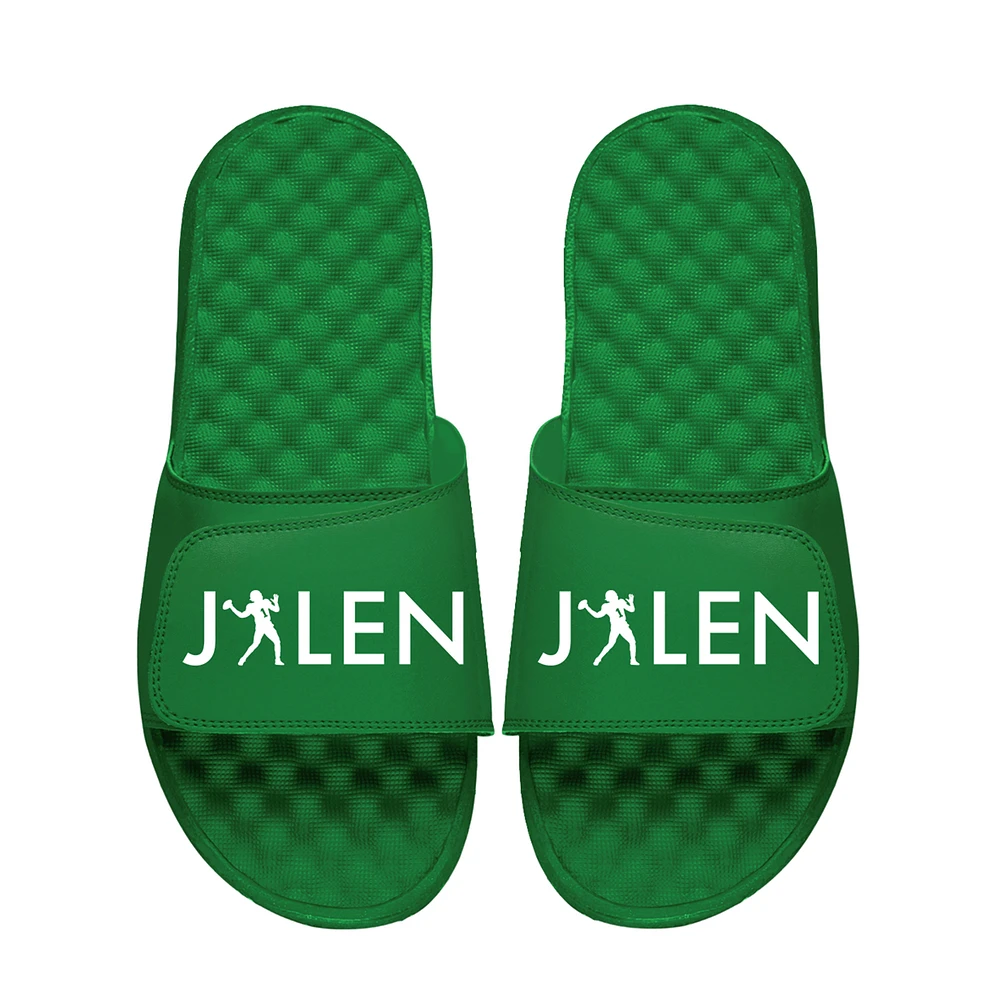 Unisex ISlide Jalen Hurts Kelly Green NFLPA Player Wordmark Slide Sandals