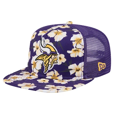 Men's New Era Purple Minnesota Vikings Adventure Pattern Golfer Snapback Hat
