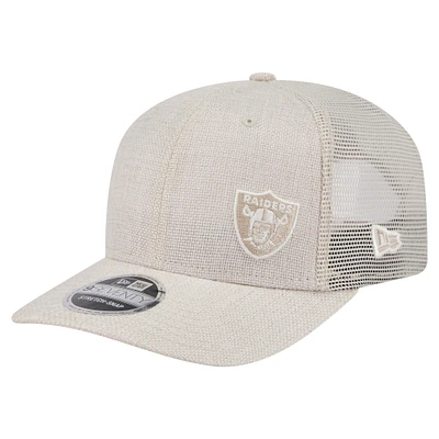Men's New Era Natural Las Vegas Raiders Flawless 9SEVENTY Stretch-Snap Hat