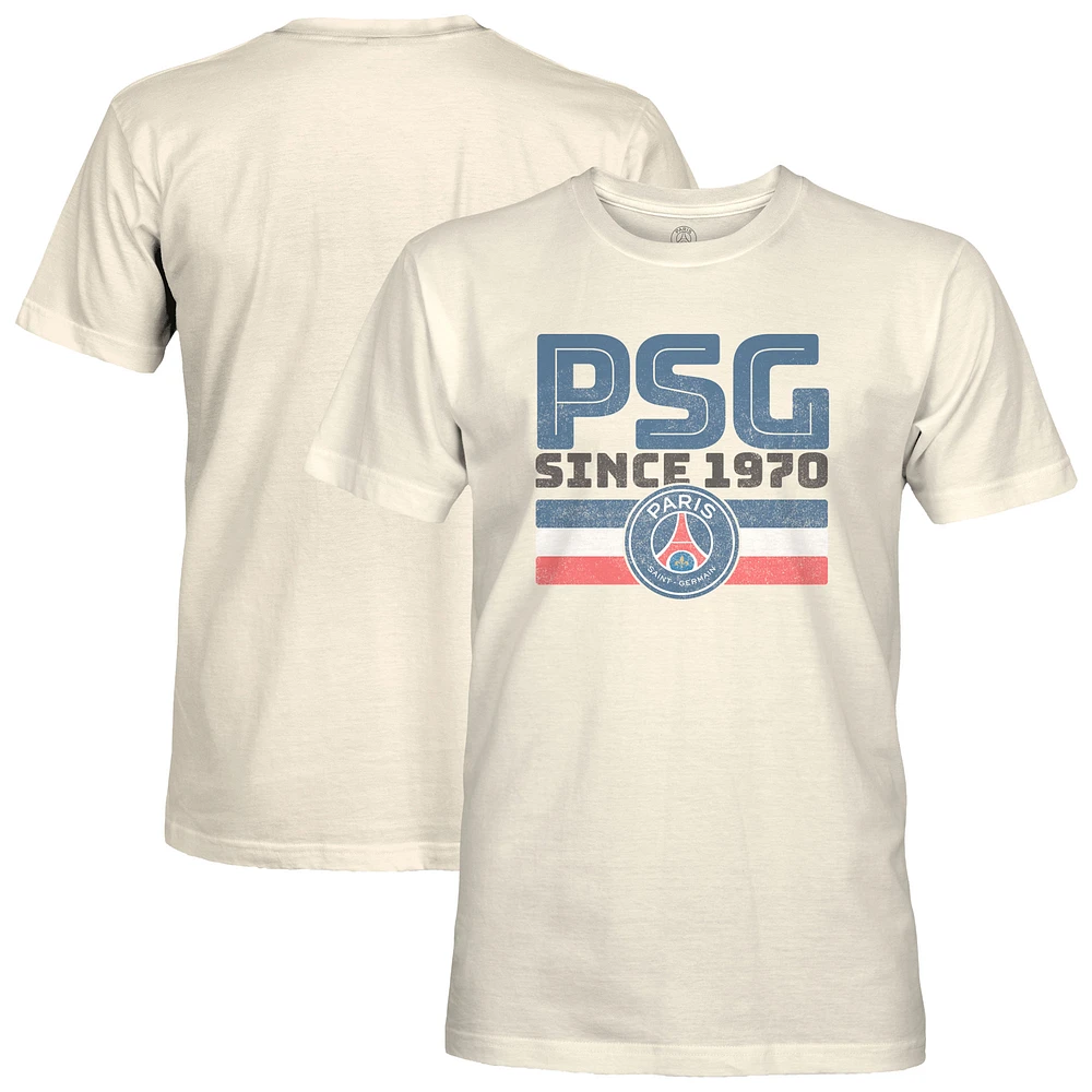 Men's 1863FC Tan Paris Saint-Germain Retro Stripes T-Shirt