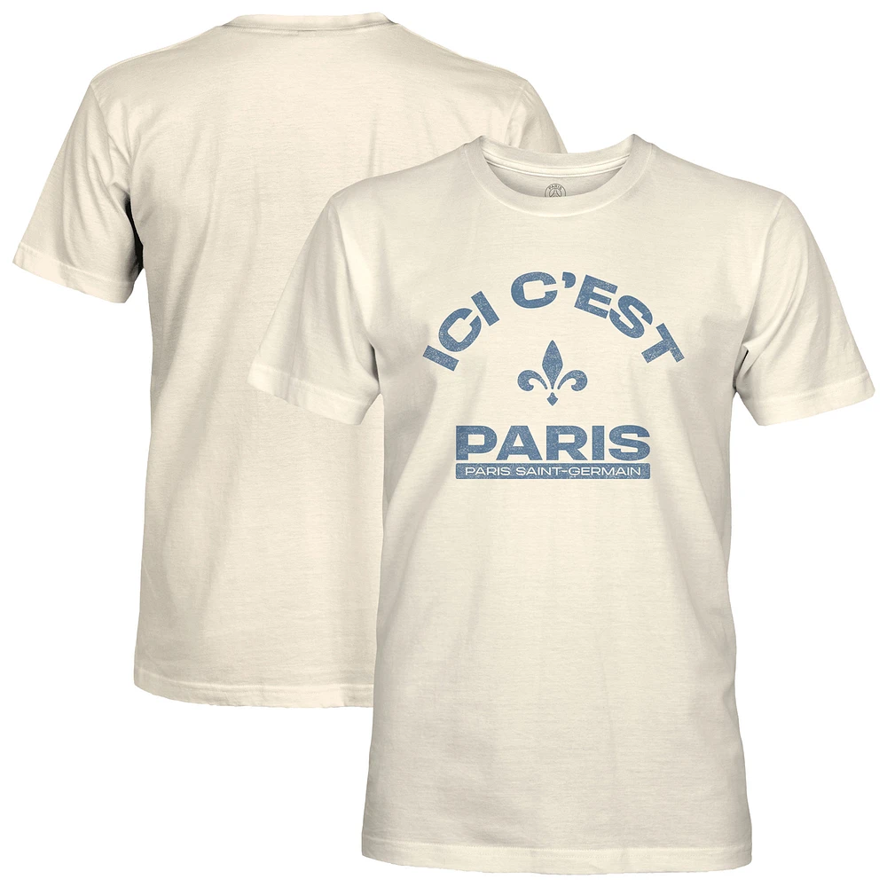 Men's 1863FC Tan Paris Saint-Germain Team Arch T-Shirt