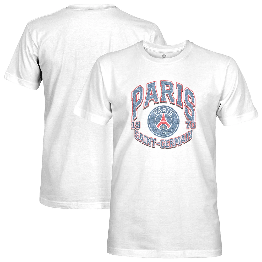 Men's 1863FC White Paris Saint-Germain Retro Wordmark T-Shirt
