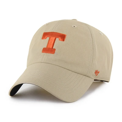 Men's '47 Khaki Texas Longhorns Clean Up brrr° Adjustable Hat