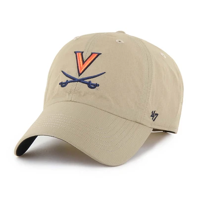 Men's '47 Khaki Virginia Cavaliers Clean Up brrr° Adjustable Hat