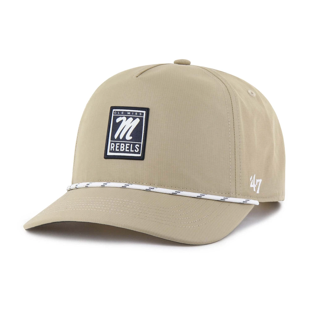 Men's '47 Khaki Ole Miss Rebels Cozumel Hitch brrr Adjustable Hat