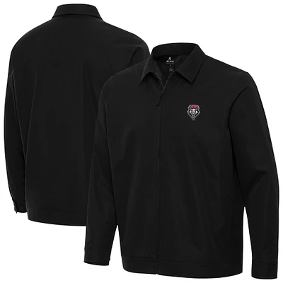 Men's Antigua Black New Mexico Lobos Pivot Full-Zip Jacket
