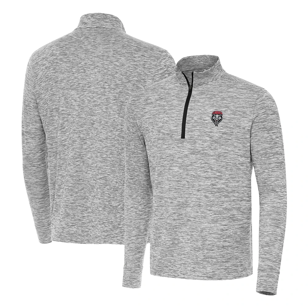 Men's Antigua Black New Mexico Lobos Cause Quarter-Zip Top