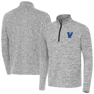 Men's Antigua Black Villanova Wildcats Cause Quarter-Zip Top
