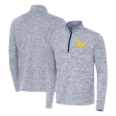 Men's Antigua Navy Michigan Wolverines Cause Quarter-Zip Top