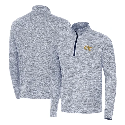 Men's Antigua Navy Georgia Tech Yellow Jackets Cause Quarter-Zip Top