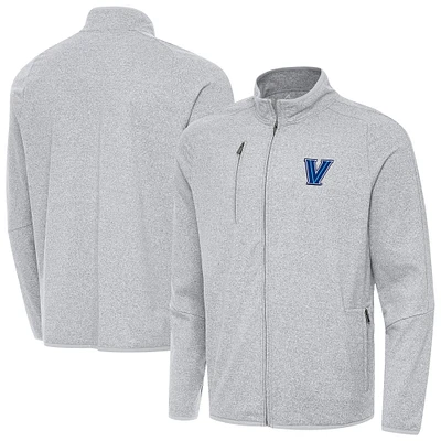 Men's Antigua Heather Villanova Wildcats Hold-Up Full-Zip Jacket