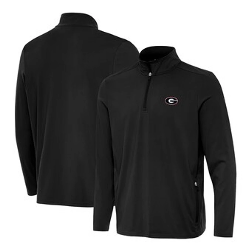 Men's Antigua Georgia Bulldogs Perilous Quarter-Zip Pullover Top