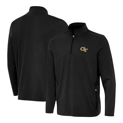 Men's Antigua Georgia Tech Yellow Jackets Perilous Quarter-Zip Pullover Top