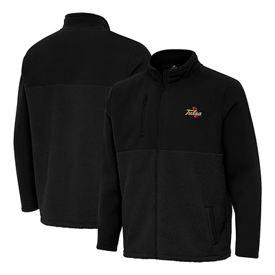 Men's Antigua Tulsa Golden Hurricane Daily Fused Full-Zip Jacket