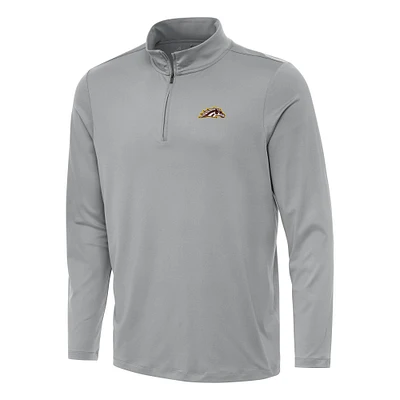 Men's Antigua Gray Western Michigan Broncos Reprocess Quarter-Zip Top