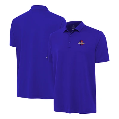 Men's Antigua Royal Tulsa Golden Hurricane Reprocess Polo