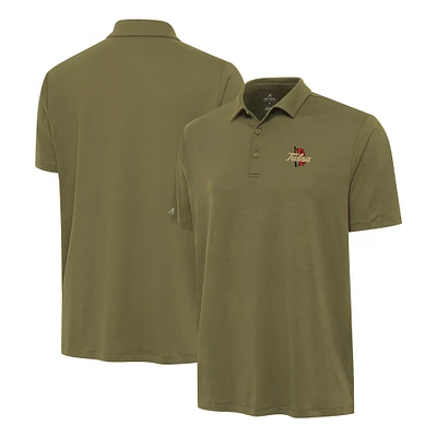 Men's Antigua Olive Tulsa Golden Hurricane Reprocess Polo