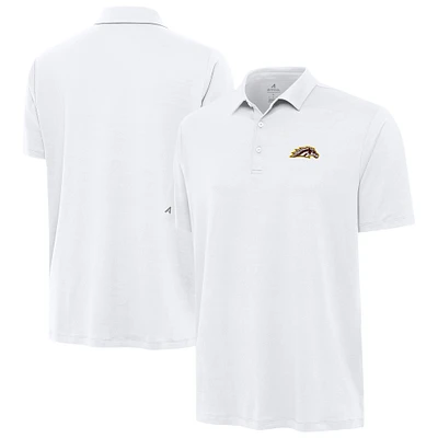 Men's Antigua White Western Michigan Broncos Reprocess Polo