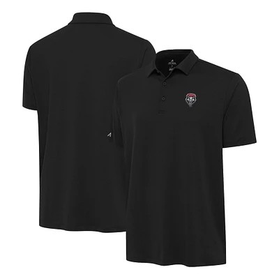 Men's Antigua Black New Mexico Lobos Reprocess Polo