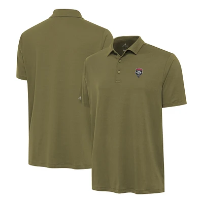 Men's Antigua Olive New Mexico Lobos Reprocess Polo