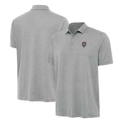 Men's Antigua Gray New Mexico Lobos Reprocess Polo