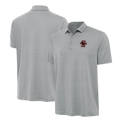Men's Antigua Gray Boston College Eagles Reprocess Polo