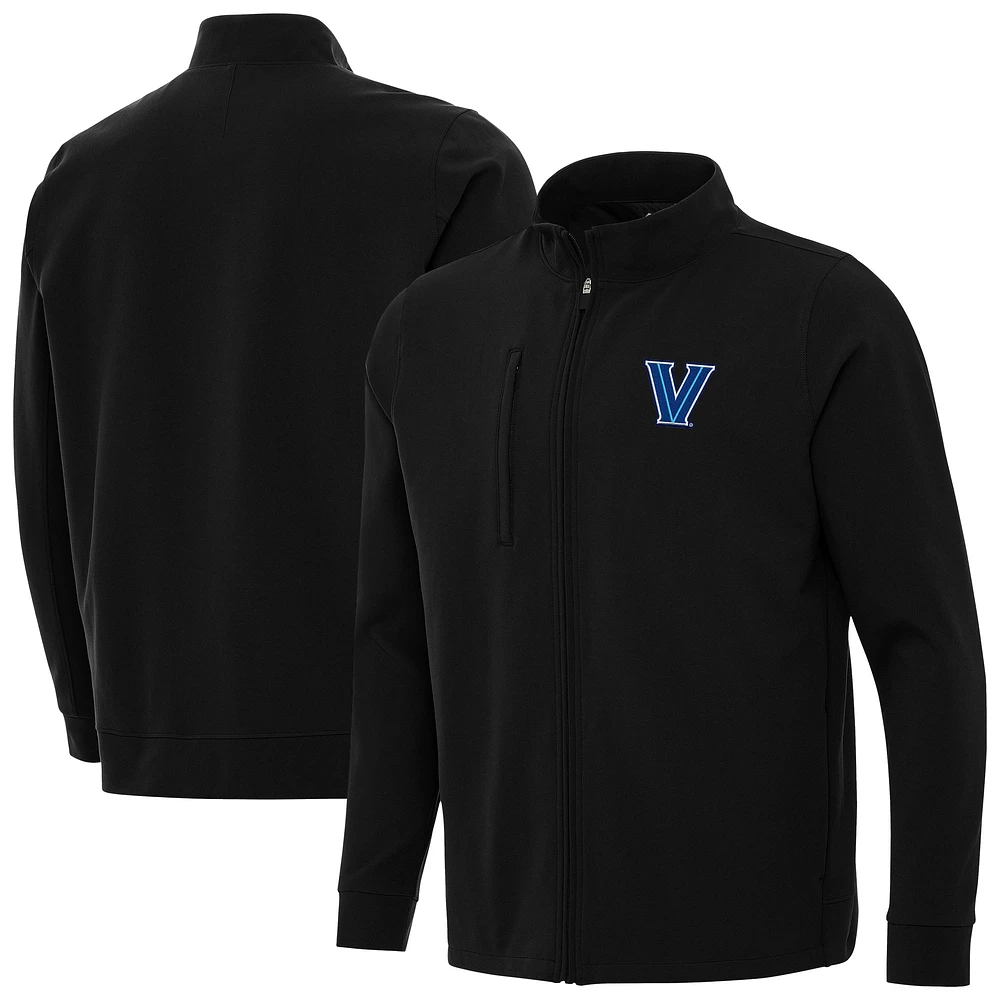 Men's Antigua Black Villanova Wildcats Regard Full-Zip Jacket
