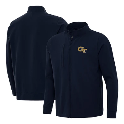 Men's Antigua Navy Georgia Tech Yellow Jackets Regard Full-Zip Jacket