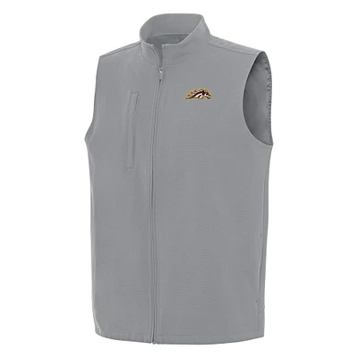 Men's Antigua Gray Western Michigan Broncos Regard Full-Zip Vest