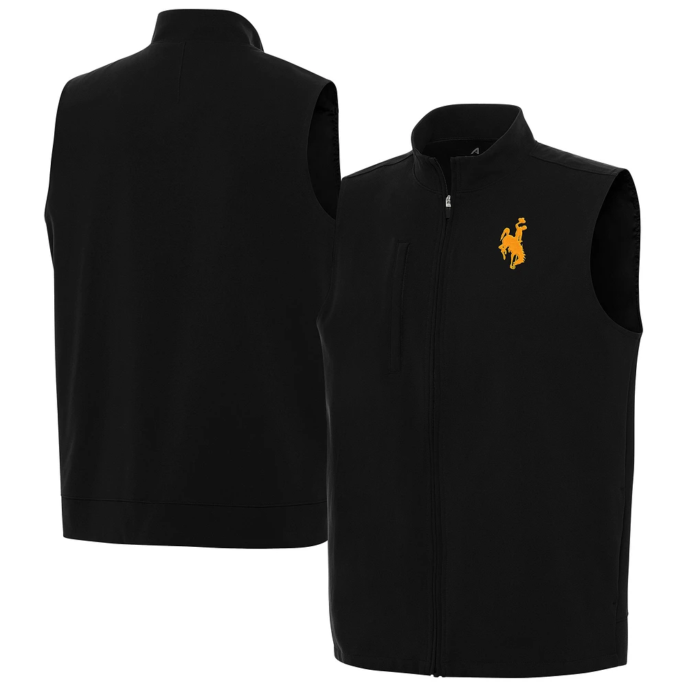 Men's Antigua Wyoming Cowboys Regard Full-Zip Vest
