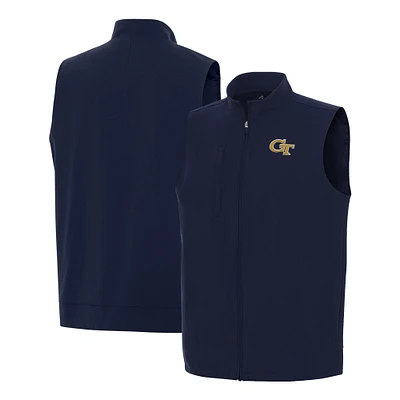 Men's Antigua Navy Georgia Tech Yellow Jackets Regard Full-Zip Vest