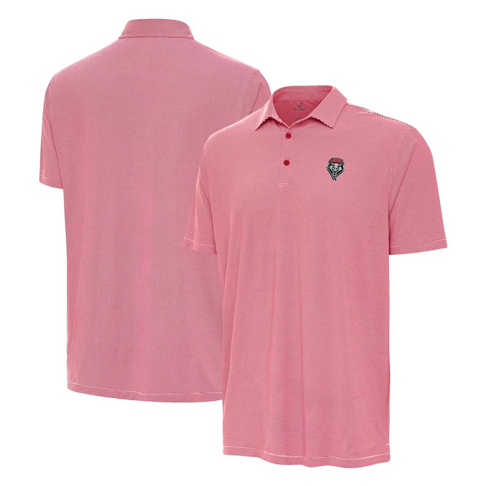 Men's Antigua Cherry New Mexico Lobos Twine Polo