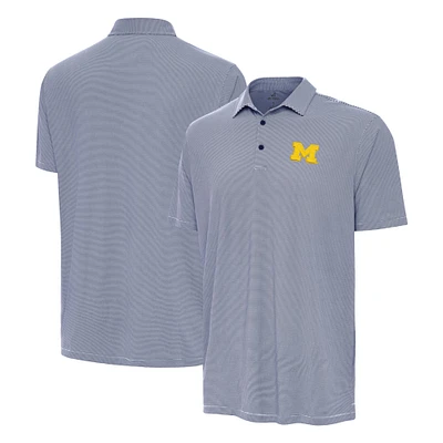Men's Antigua Navy Michigan Wolverines Twine Polo