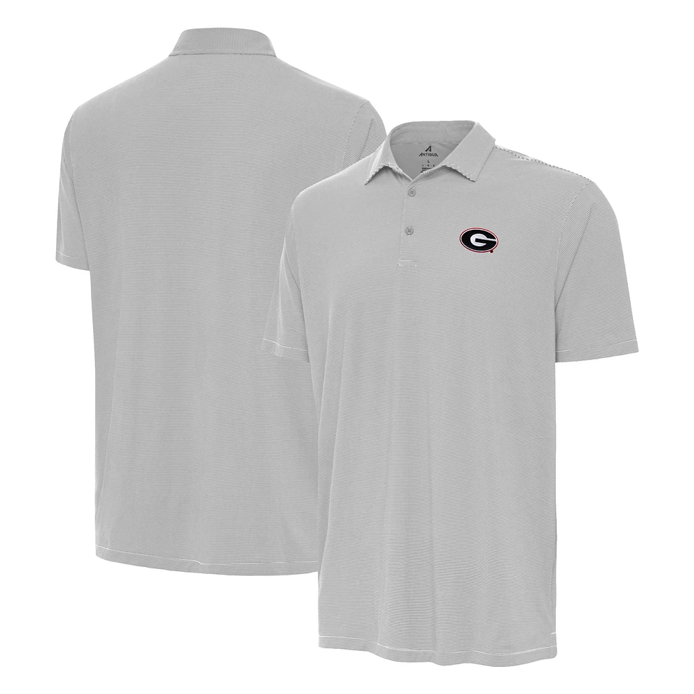 Men's Antigua Gray Georgia Bulldogs Twine Polo