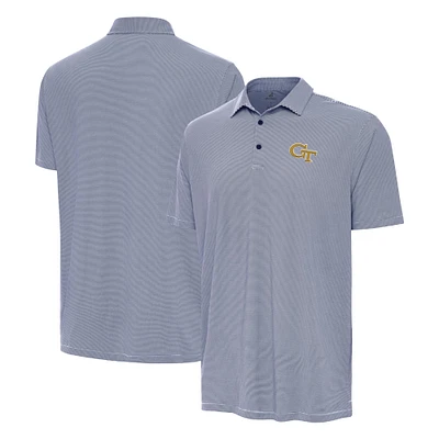 Men's Antigua Navy Georgia Tech Yellow Jackets Twine Polo