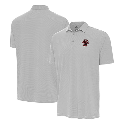 Men's Antigua Gray Boston College Eagles Twine Polo