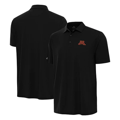 Men's Antigua Black Minnesota Golden Gophers Era Polo