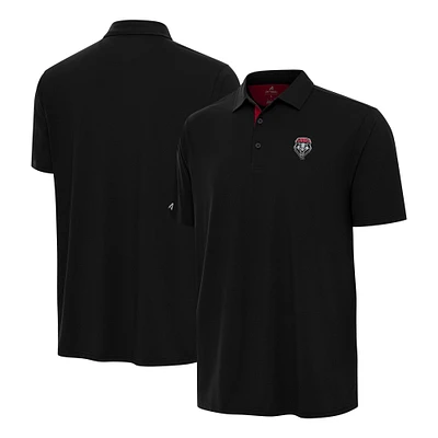 Men's Antigua Black/Cherry New Mexico Lobos Era Polo