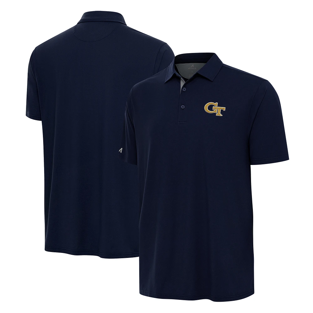 Men's Antigua Navy/Gray Georgia Tech Yellow Jackets Era Polo