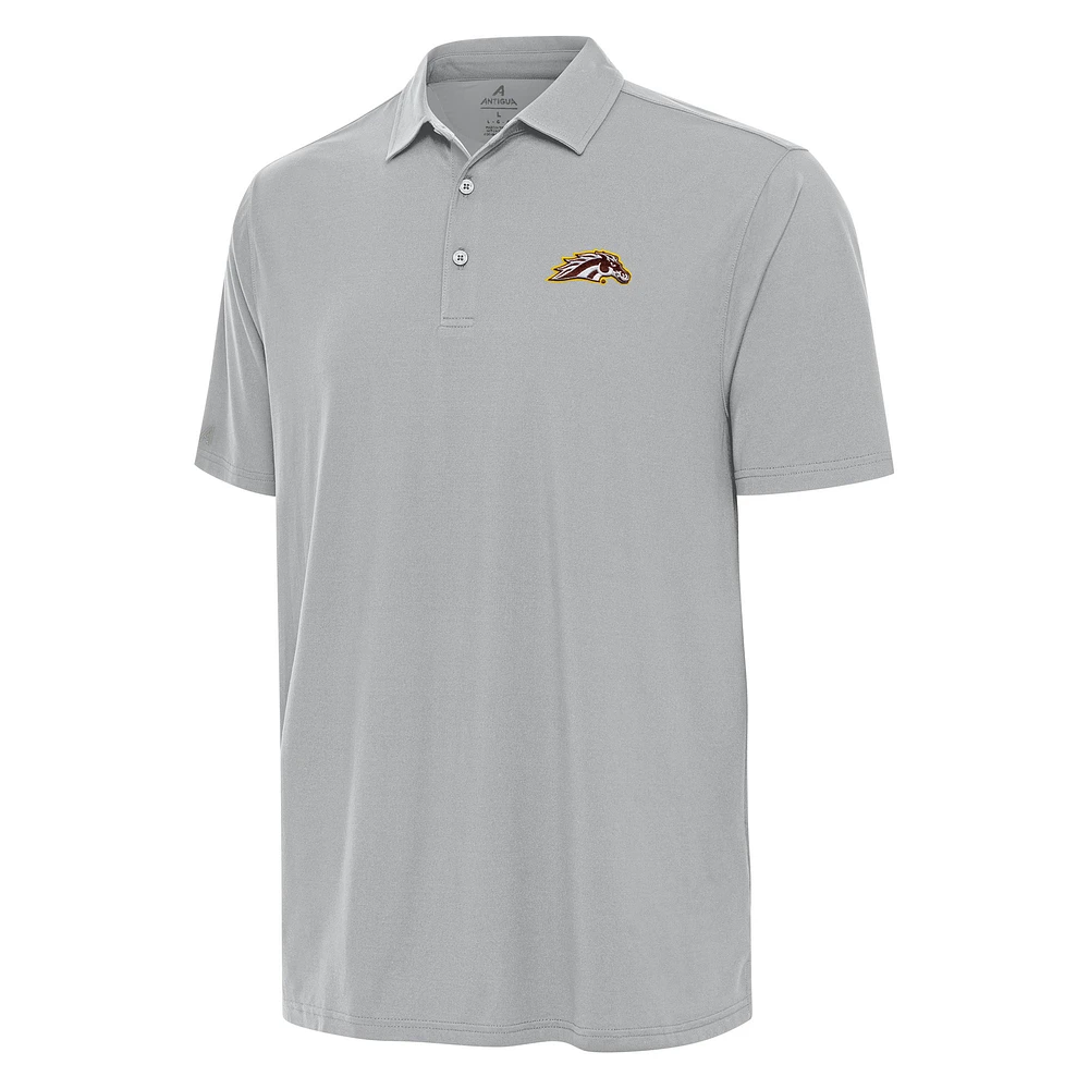 Men's Antigua Gray Western Michigan Broncos Era Polo