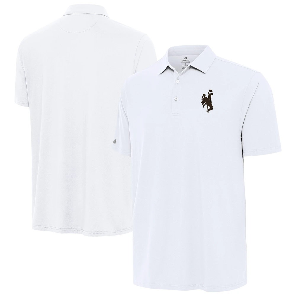 Men's Antigua White Wyoming Cowboys Era Polo