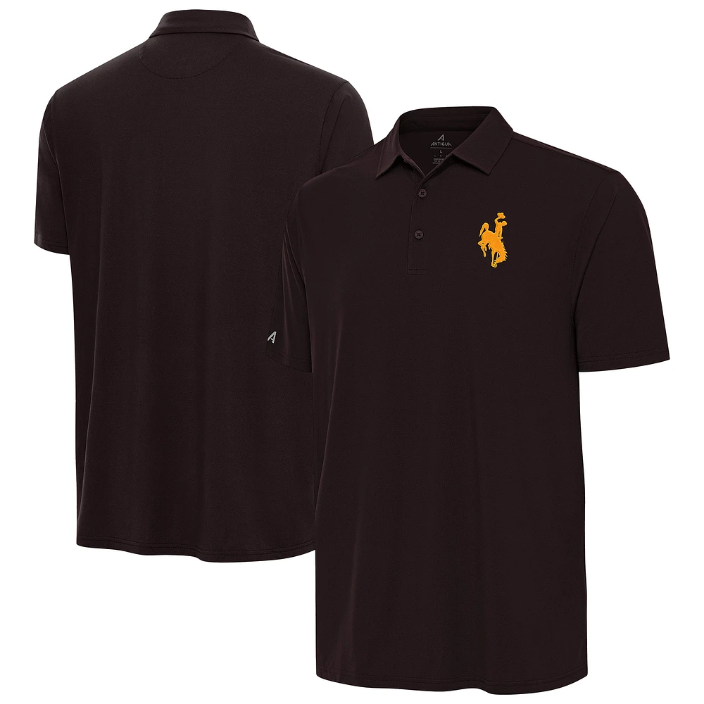 Men's Antigua Brown Wyoming Cowboys Era Polo
