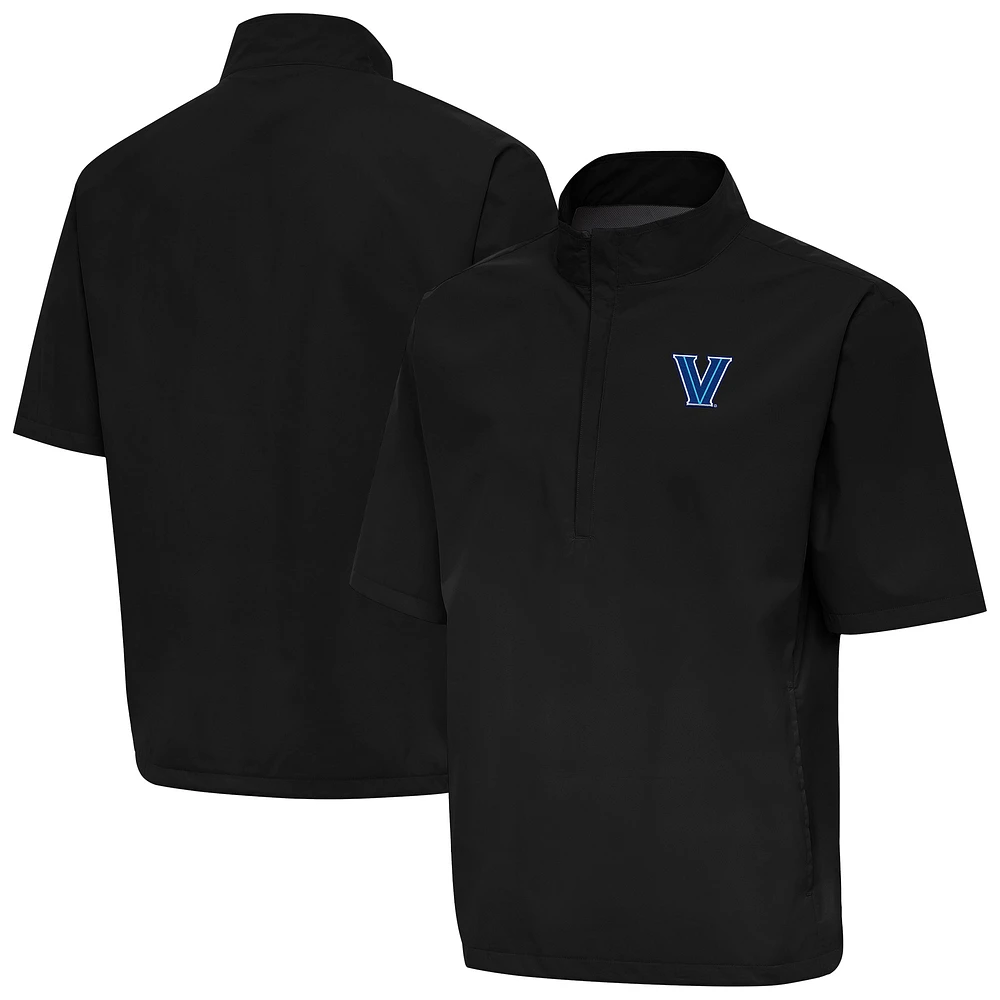 Men's Antigua Villanova Wildcats Brisk Short Sleeve Quarter-Zip Windshirt
