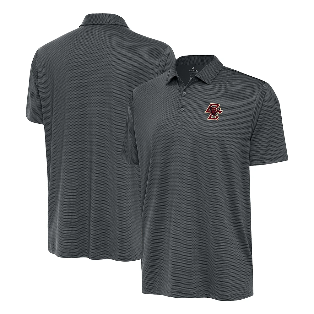 Men's Antigua  Pewter Boston College Eagles Ellipse Polo