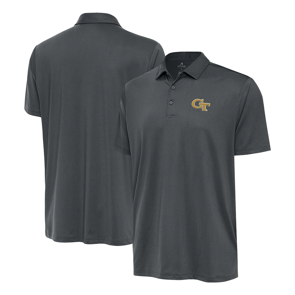 Men's Antigua Pewter Georgia Tech Yellow Jackets Ellipse Polo