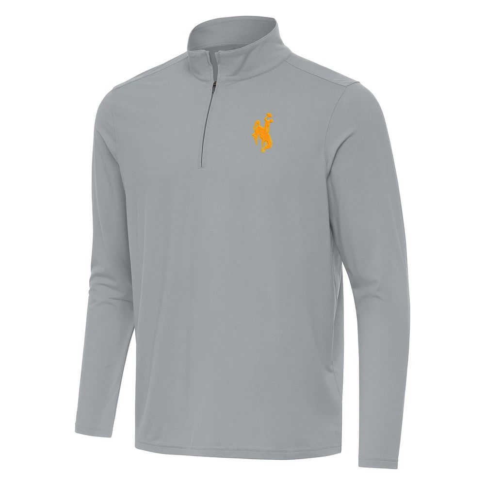 Men's Antigua Wyoming Cowboys Intent Quarter-Zip Top