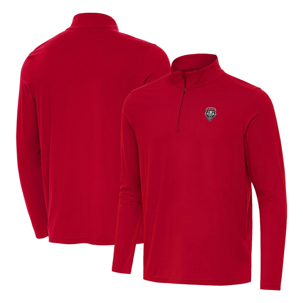 Men's Antigua Cherry New Mexico Lobos Intent Quarter-Zip Top