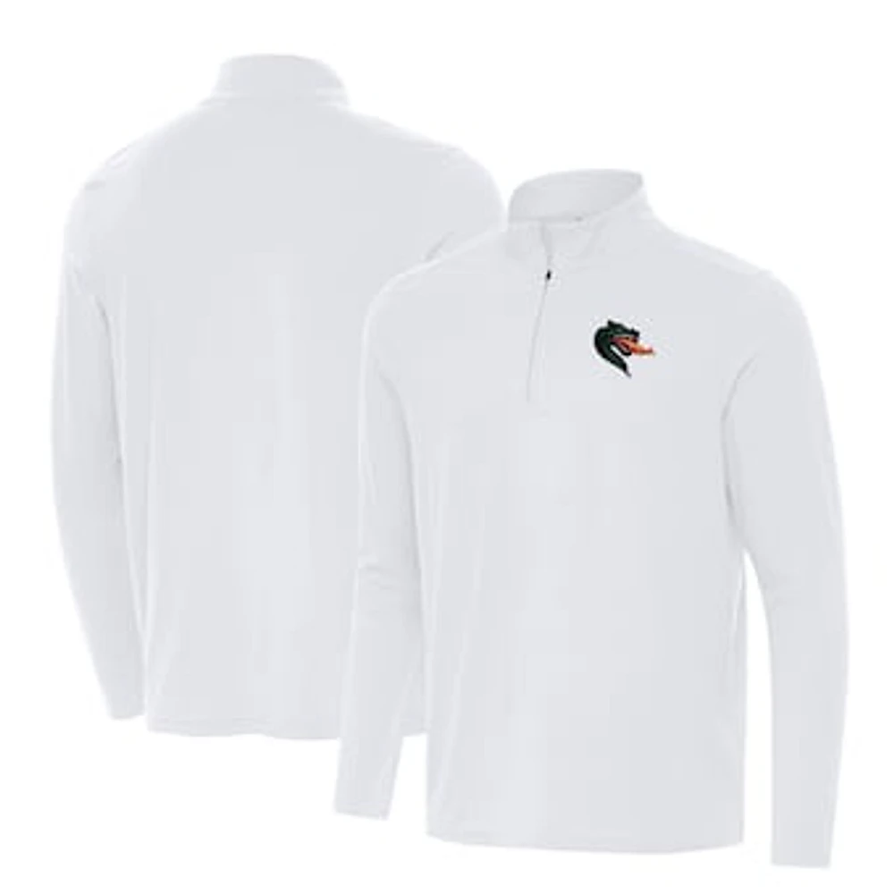 Men's Antigua White UAB Blazers Intent Quarter-Zip Top