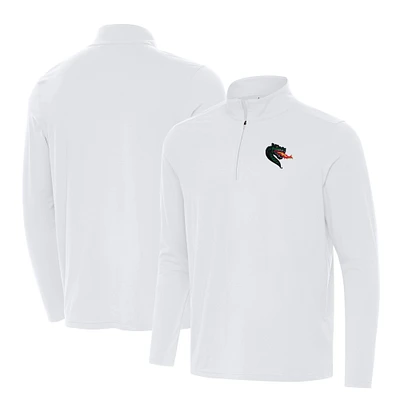 Men's Antigua White UAB Blazers Intent Quarter-Zip Top