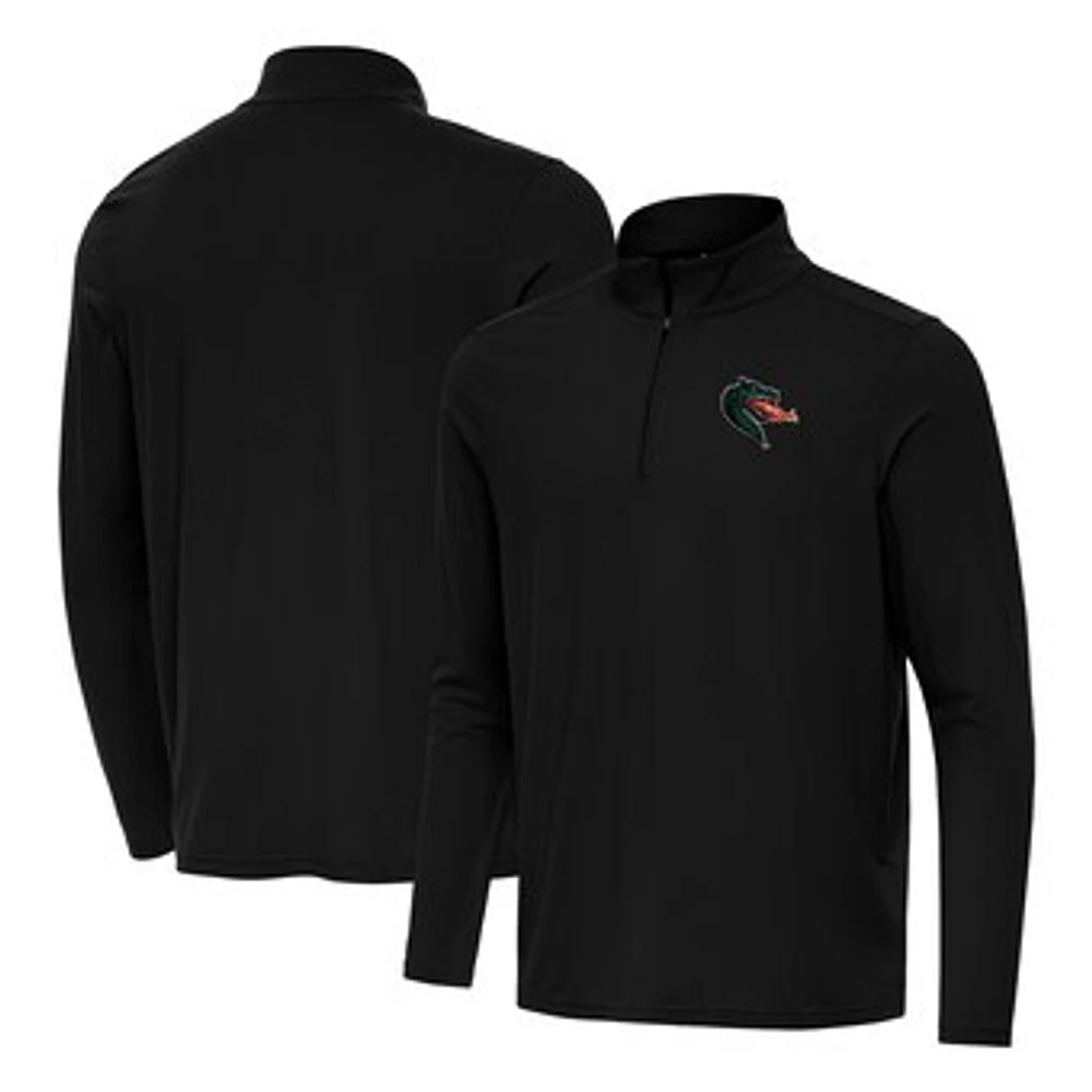 Men's Antigua Black UAB Blazers Intent Quarter-Zip Top